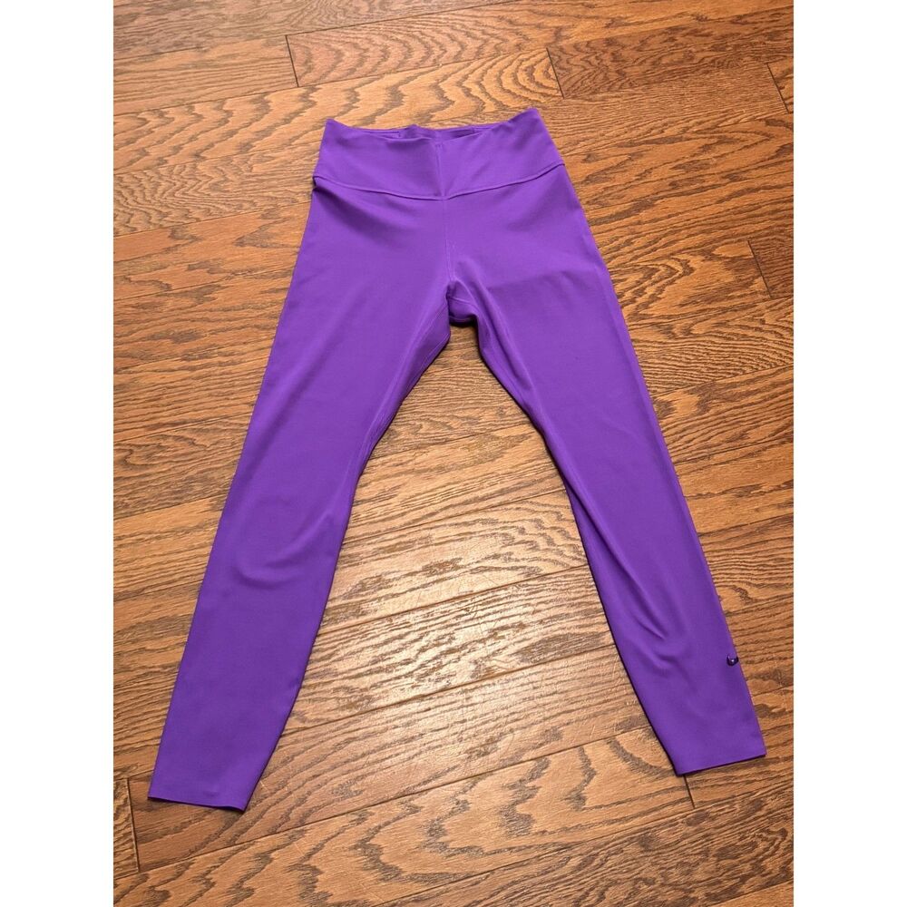 NIKE WOMEN'S 7/8 YOGA ROYAL PURPLE LEGGINGS US Sz SMALL